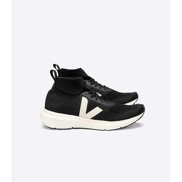 Men's Veja V-KNIT RICK OWENS MID Shoes Black | SG 288AHK